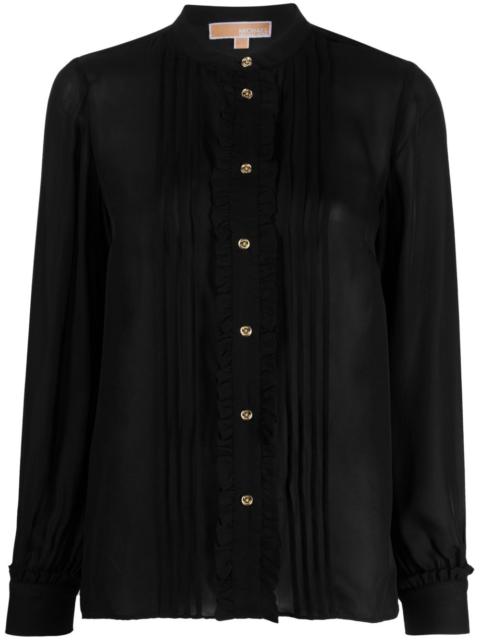 MICHAEL KORS ruffled buttoned shirt