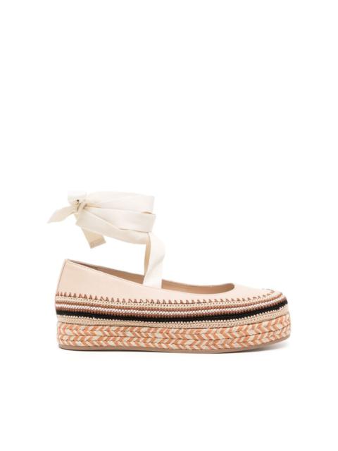 Yelena crochet flatform espadrilles