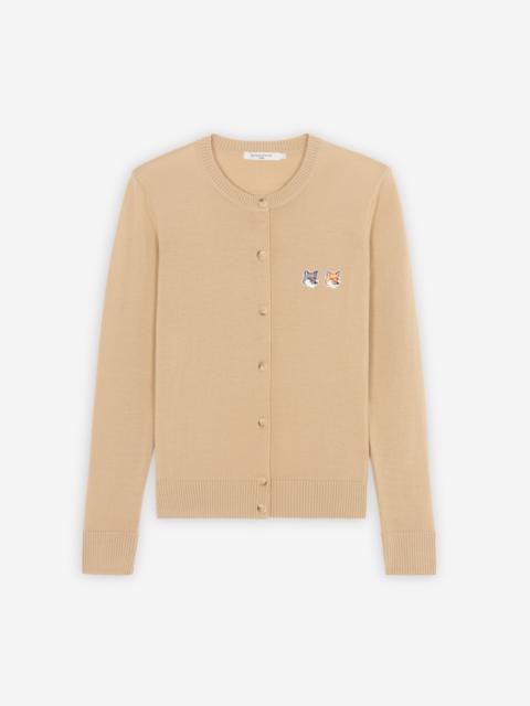 Maison Kitsuné DOUBLE FOX HEAD PATCH R-NECK CARDIGAN