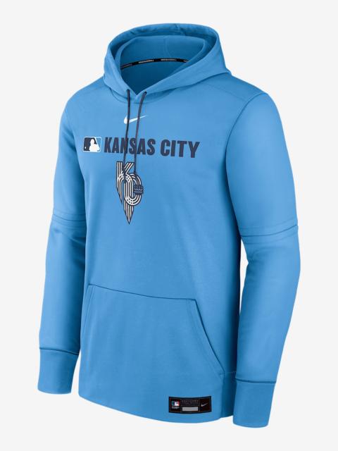 Nike Kansas City Royals Authentic Collection City Connect Men's Nike Therma MLB Pullover Hoodie