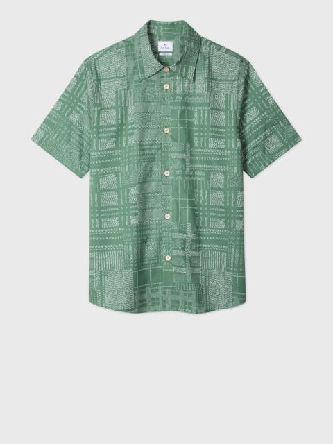 Paul Smith Green 'Sunography Spot' Print Shirt