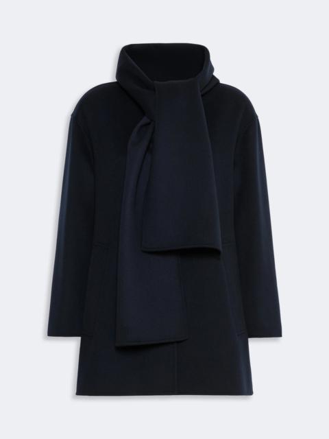 'S Max Mara ALICIA Short wool coat with scarf - MIDNIGHTBLUE