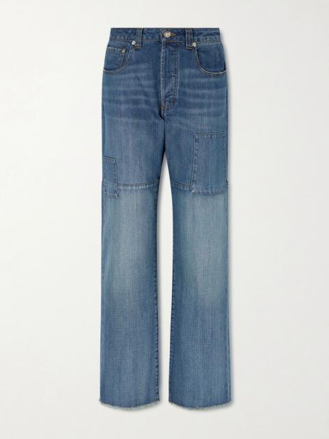 WALES BONNER Chance frayed straight-leg jeans Light denim