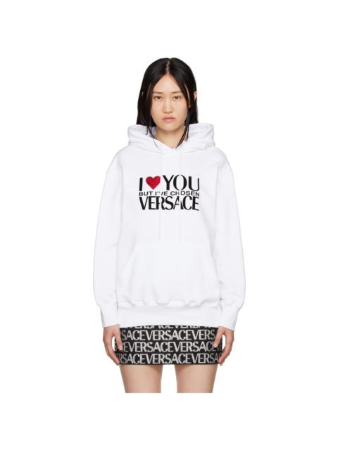 VERSACE White "I ♡ YOU BUT…" Hoodie