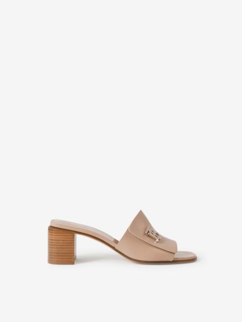 Burberry Monogram Motif Leather Mules
