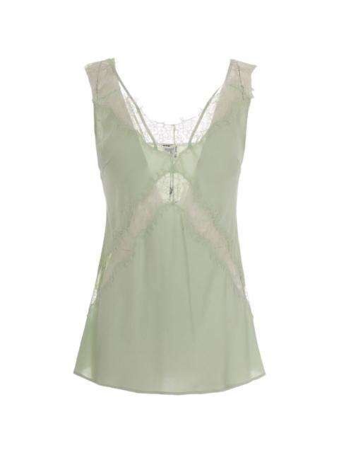 PINKO lace-detail top