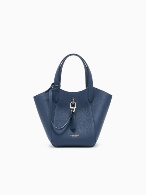 GIORGIO ARMANI SMALL PEBBLED LEATHER HANDBAG