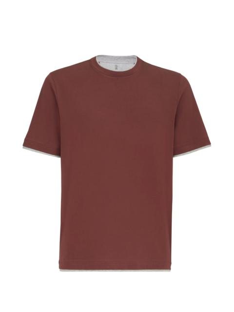 Brunello Cucinelli Brunello Cucinelli Cotton Jersey Crew-neck T-shirt With Faux-layering