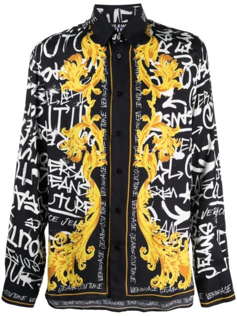 VERSACE JEANS COUTURE logo-print long-sleeve shirt