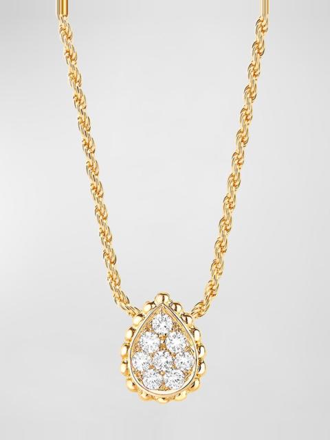 Boucheron Serpent Boheme 18K Yellow Gold Diamond Pendant Necklace
