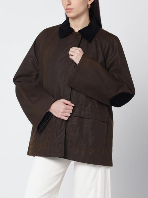 TOTEME Brown waxed cotton country jacket