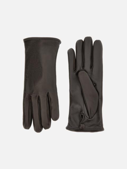 HOGAN Touch Gloves in Leather Black
