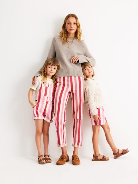BODEN High Rise Stripe Jeans-Red and Pink Wide Stripe