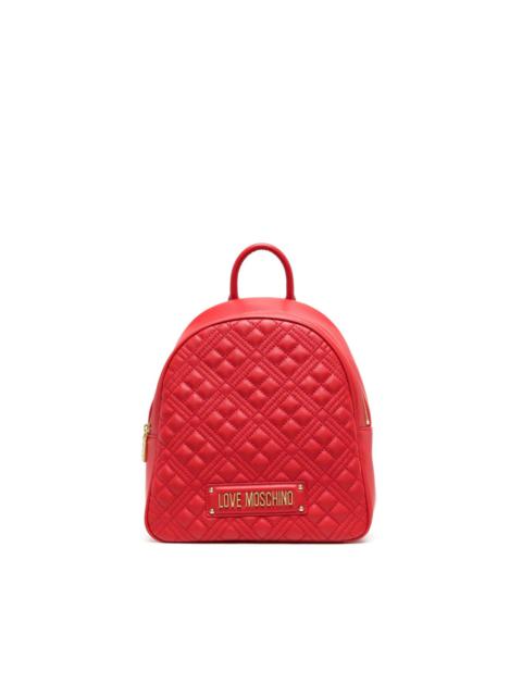 Moschino quilted logo-plaque backpack