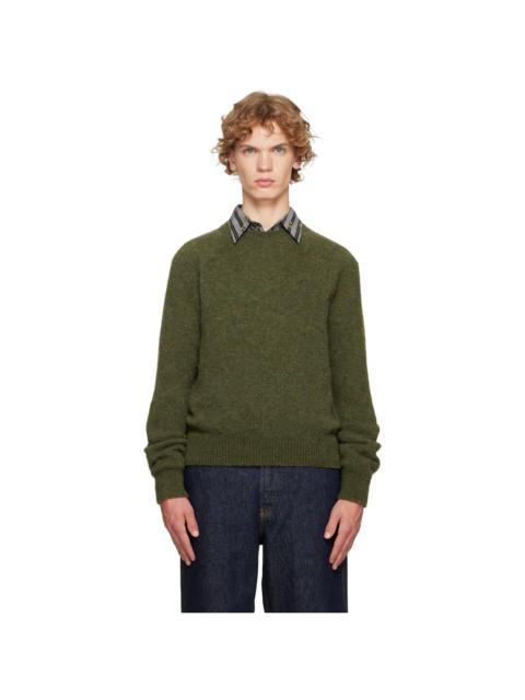 Dries Van Noten Green Alpaca Sweater