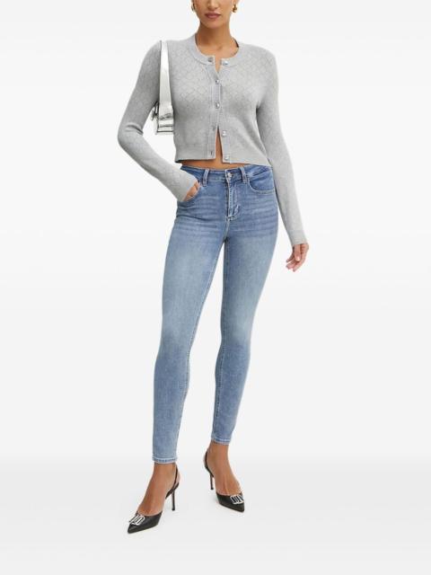 GUESS USA diamond-pattern cardigan