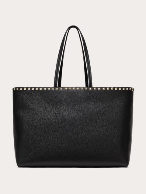 Valentino ROCKSTUD GRAINY CALFSKIN TOTE BAG