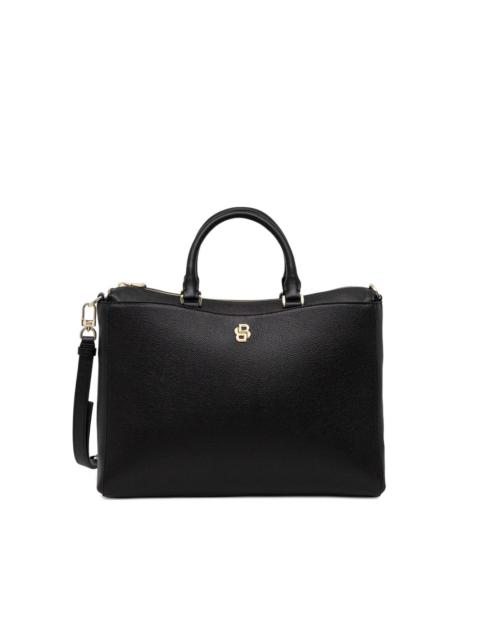 BOSS top-handle logo-detail laptop bag