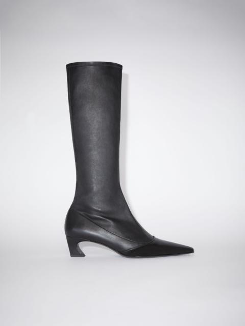 Acne Studios Leather heeled boots - Black
