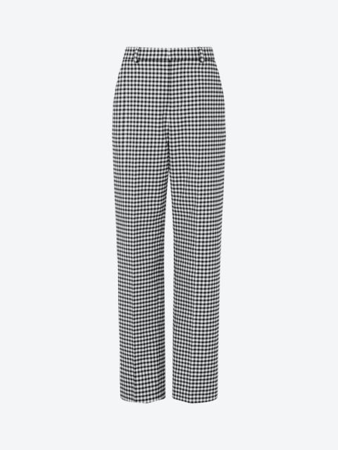 COTTON AND NYLON GINGHAM TROUSERS