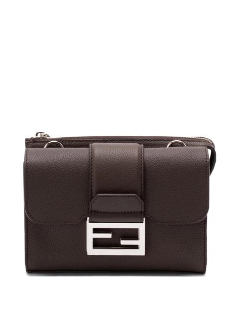 FENDI Fendi Double Baguette Leather Messenger Bag