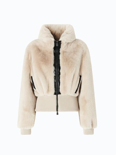 PINKO FAUX FUR BOMBER JACKET