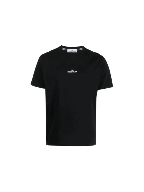 Stone Island Stone Island Embroidered T-Shirt Black
