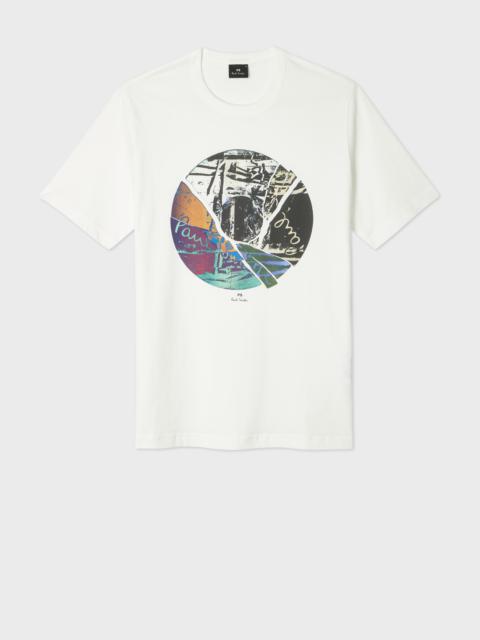 Paul Smith White 'Broken Record' Print T-Shirt