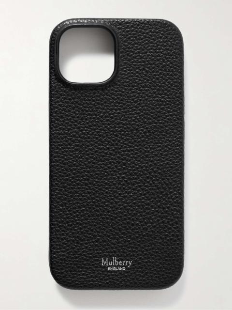 Mulberry Full-Grain Leather iPhone 15 Case