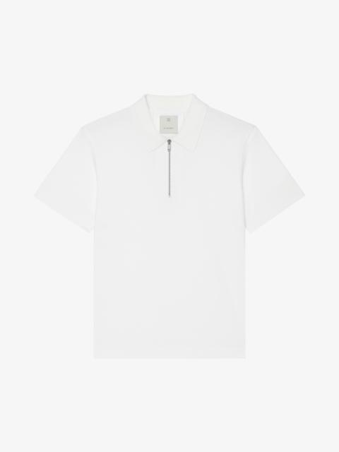 ZIPPED POLO SHIRT IN COTTON