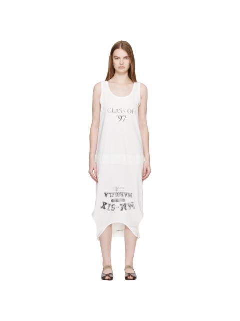 MM6 Maison Margiela White Multi Wear Cotton Jersey Midi Dress