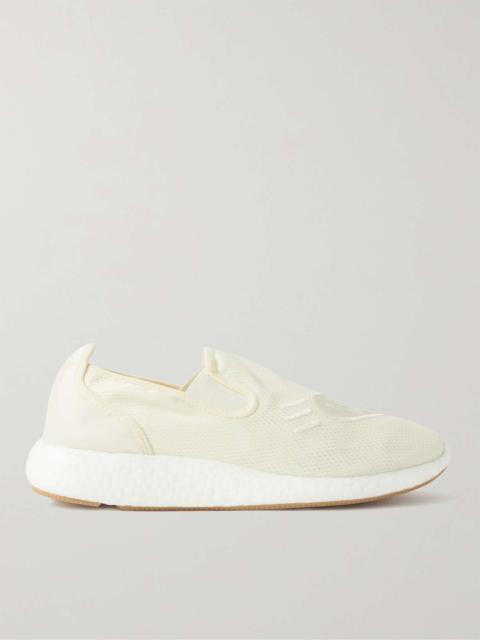 adidas + 인간은 순수한 로고 Appliquéd 메시 미끄러짐에 운동화 만들었습니다