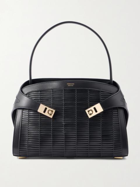 FERRAGAMO Hug Small Embellished Leather Tote