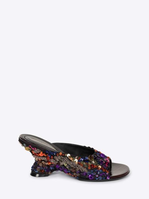 Dries Van Noten EMBELLISHED OPEN-TOE MULES