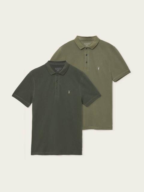 ALLSAINTS REFORM SHORT SLEEVE POLO SHIRTS 2 PACK