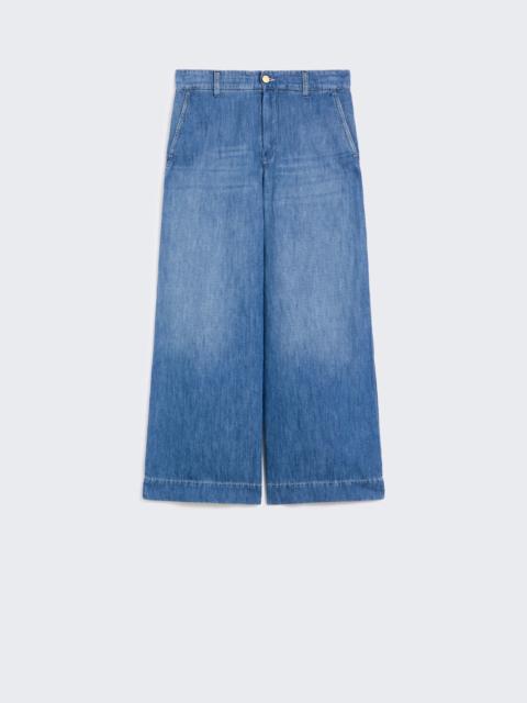 'S Max Mara Cotton and linen denim jeans - NAVY