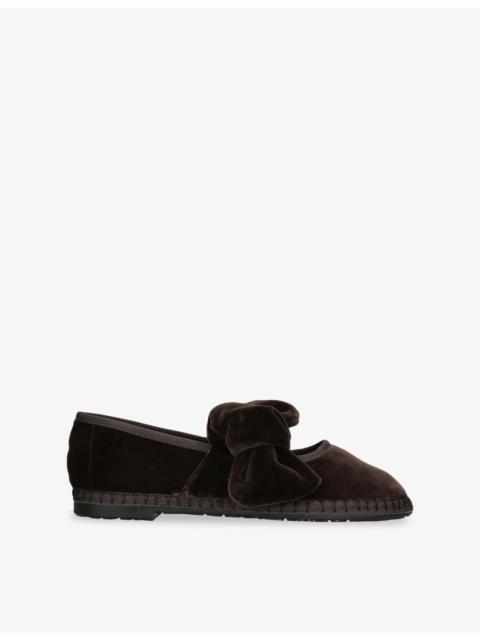 FLABELUS Lyra Truffle Velvet Slippers