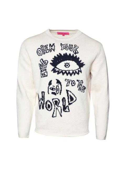 The Elder Statesman graphic intarsia-knit cotton jumper