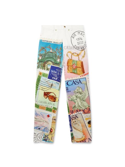 CASABLANCA Souvenirs De Vacances Printed Straight Leg Jeans