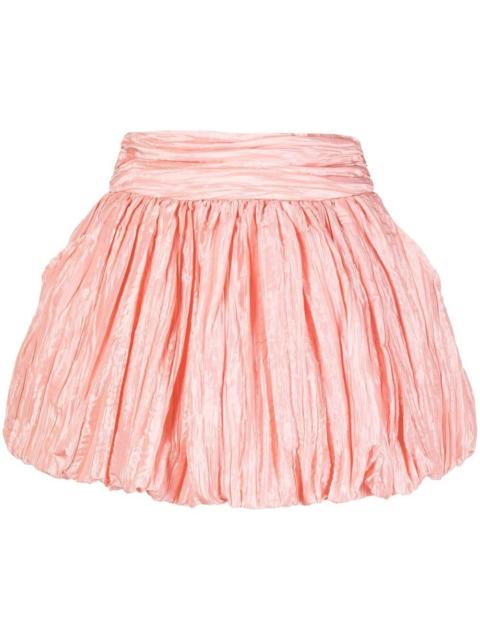 LoveShackFancy gathered-detail mini skirt