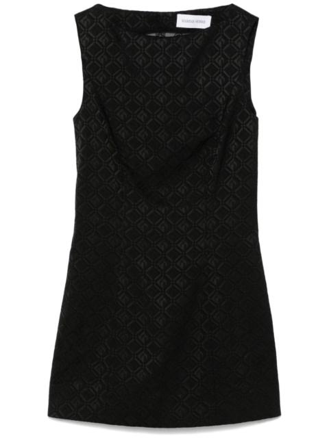 Marine Serre Moon Diamond-jacquard mini dress