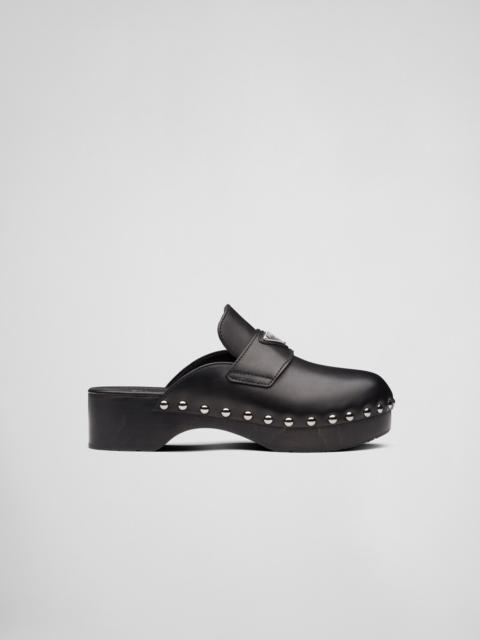 Prada Studded leather clogs