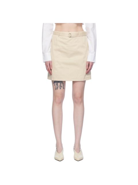 Elleme Beige Belted Miniskirt