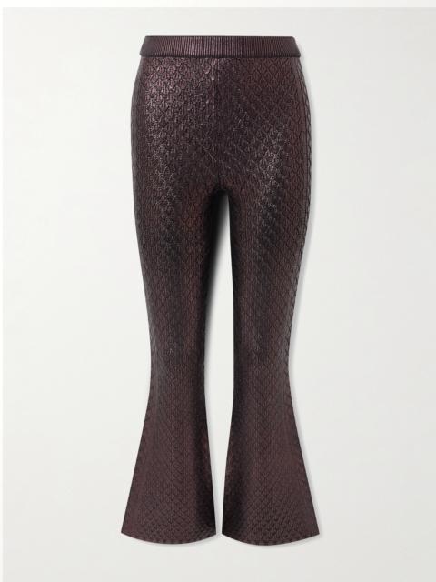 rabanne Metallic Jacquard-knit Flared Pants