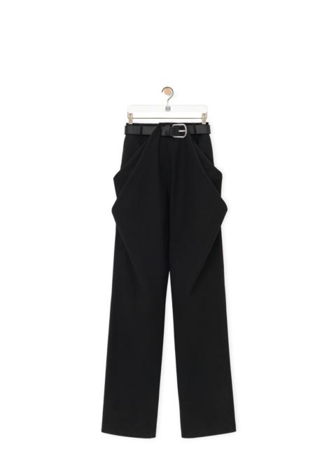 Draped trousers in cotton