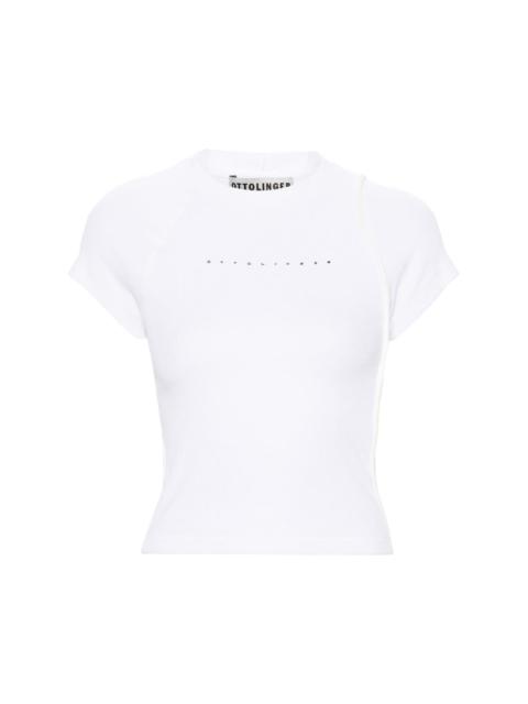 deconstructed ribbed T-shirt