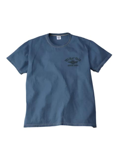 THE FLAT HEAD FN-THC-202 Flying Wheel Tee Blue
