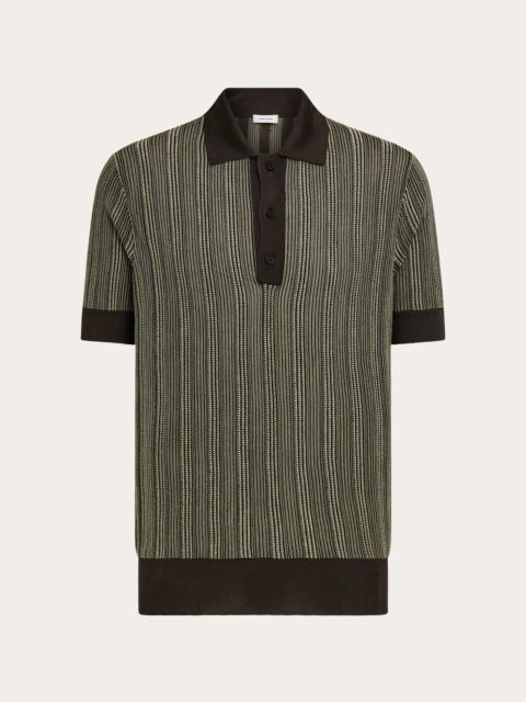 FERRAGAMO Short sleeve knitted polo