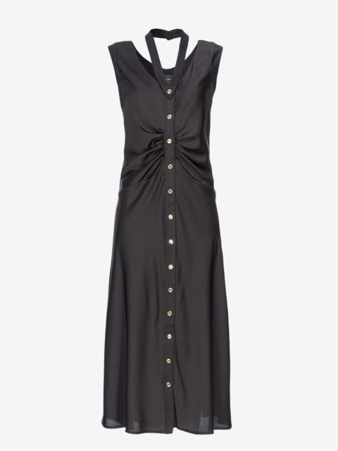 PINKO MATTE SATIN MIDI DRESS