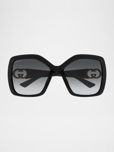GUCCI Injection Plastic Square Sunglasses